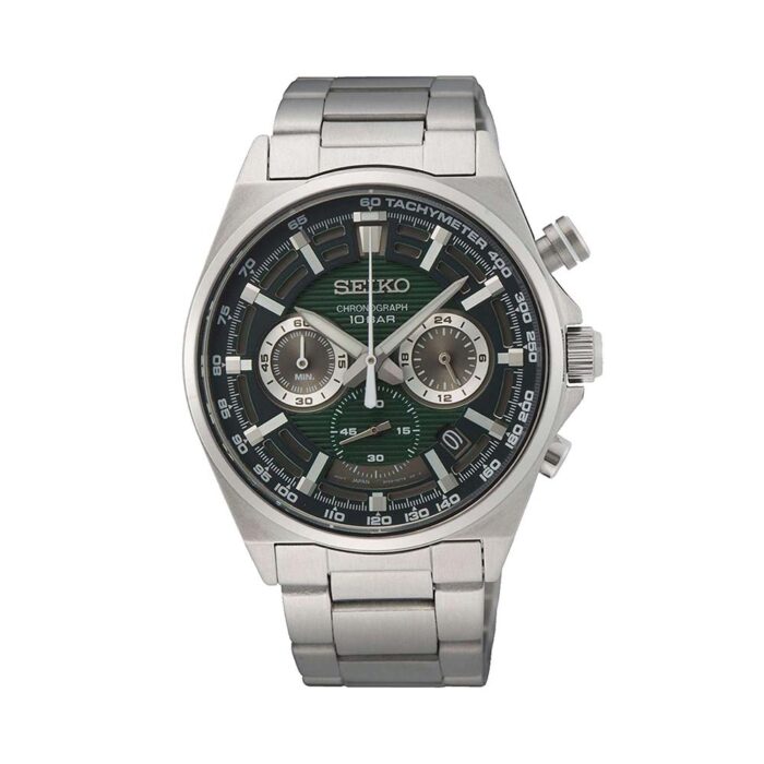 Seiko Racing Sport Chronograph Silver Stainless Steel Bracelet SSB405P1