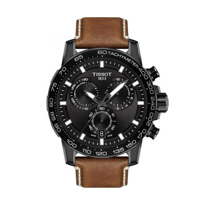Tissot T-Sport Chronograph Brown Leather Strap T1256173605101